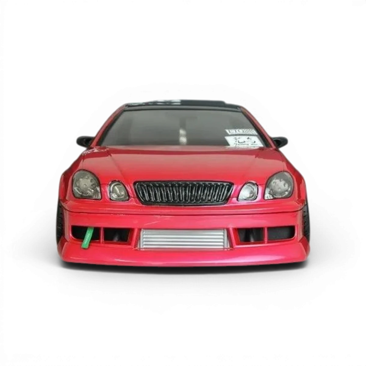 Carrosserie Toyota Aristo JZS161 BN-Sports pour voiture RC Pandora RC, détail de la carrosserie avec logo et design sportif.
