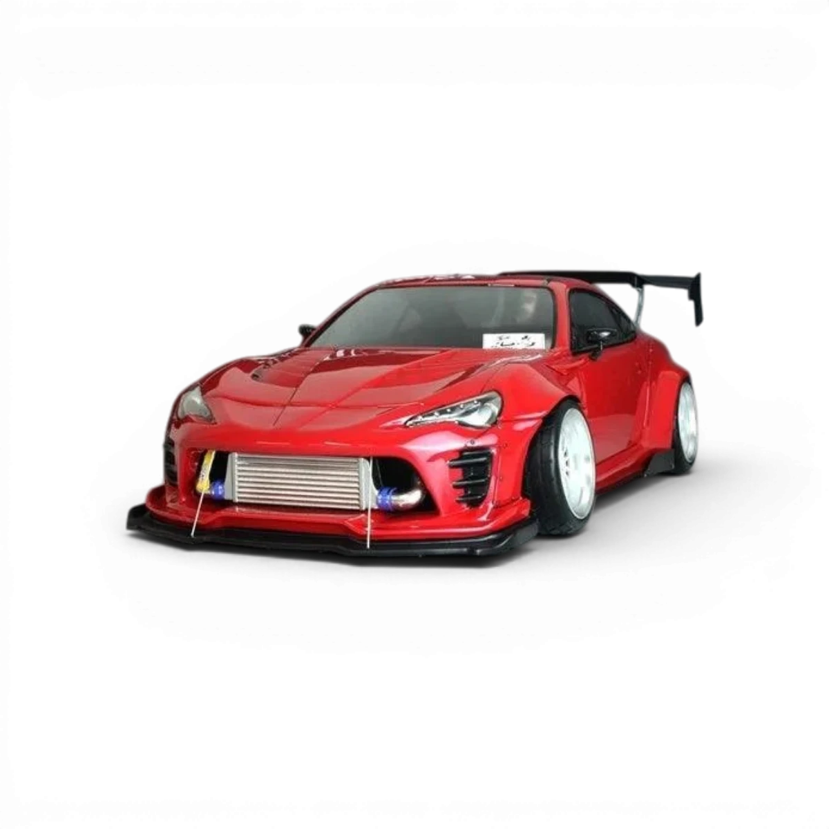 Carrosserie Toyota GT86 ZN6 BN Sports de Pandora RC, vue en détail avec modifications extérieures pour voitures de course.