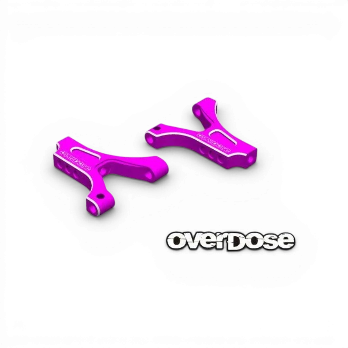 Triangles avant en aluminium pour vélo Overdose ES, pièce détachée violette, design léger et robuste, compatible avec modèles Overdose.