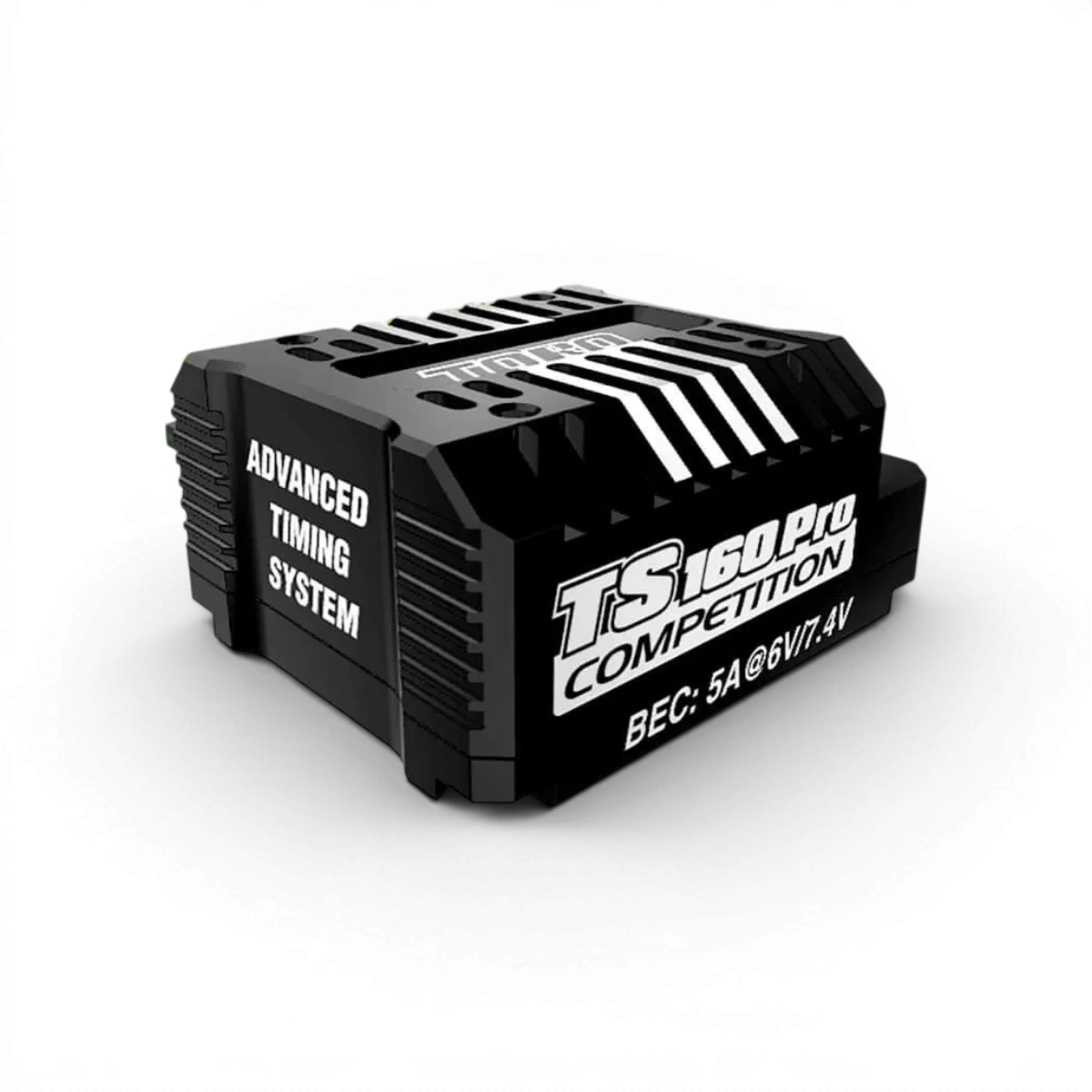 ESC brushless TS160 Pro 1/10 SkyRc, 160Amp, électronique pour voitures RC, vue de face avec connecteurs et écran.