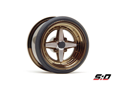 V16D Work Equip 01 - Chrome Bronze +12mm Offset (8,5 mm echt) - Scale Dynamics - 10136