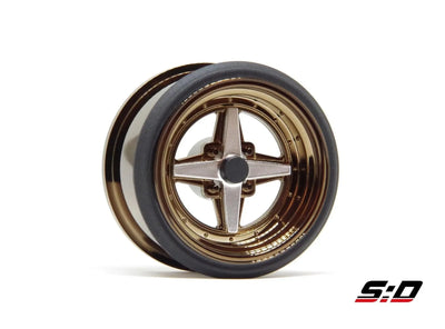 V16D Work Equip 01 - Bronze Chrome +9mm Offset (6.5mm réel) - Scale Dynamics - 10135