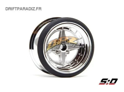 V16D Work Equip 01 - Chrome Poli +12mm Offset (8.5mm réel) - Scale Dynamics - 10132