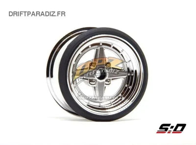 V16D Work Equip 01 - Chrome Poli +9mm Offset (5.5mm réel) - Scale Dynamics - 10131