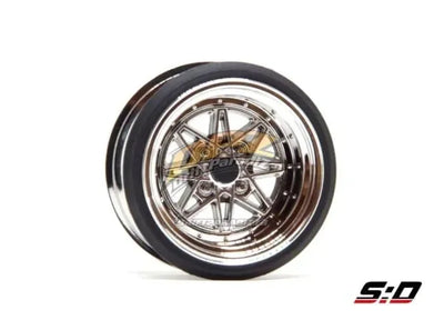 V16D Work Equip 03 - Chrome Poli +12mm Offset (8.5mm réel) - Scale Dynamics - 10134