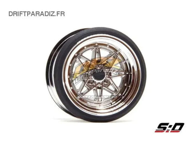 V16D Work Equip 03 - Chrome Poli +9mm Offset (5.5mm réel) - Scale Dynamics - 10133