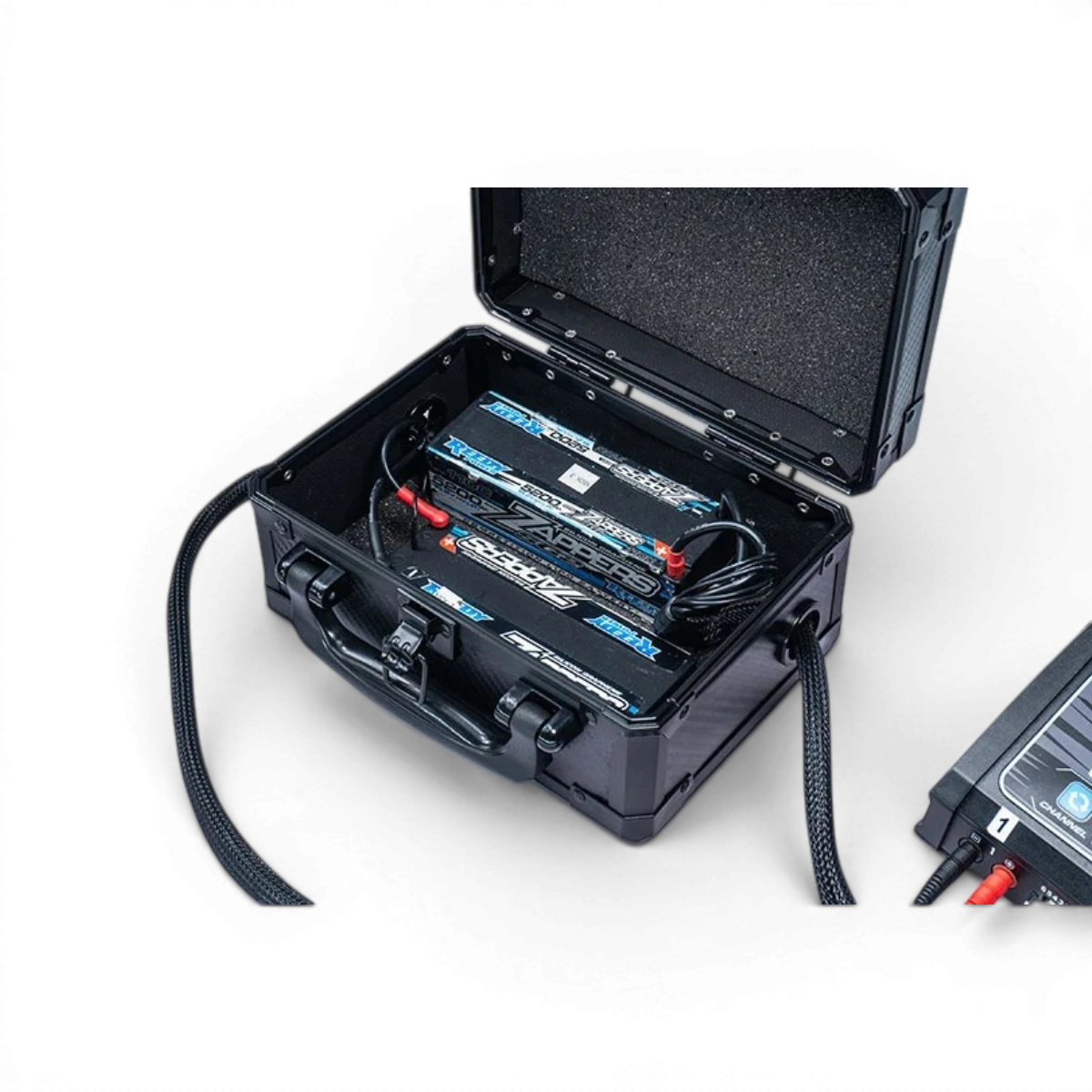 Valise de transport pour Lipo et chargeur Koswork, 210x150x125mm, accessoire de rangement sécurisé.