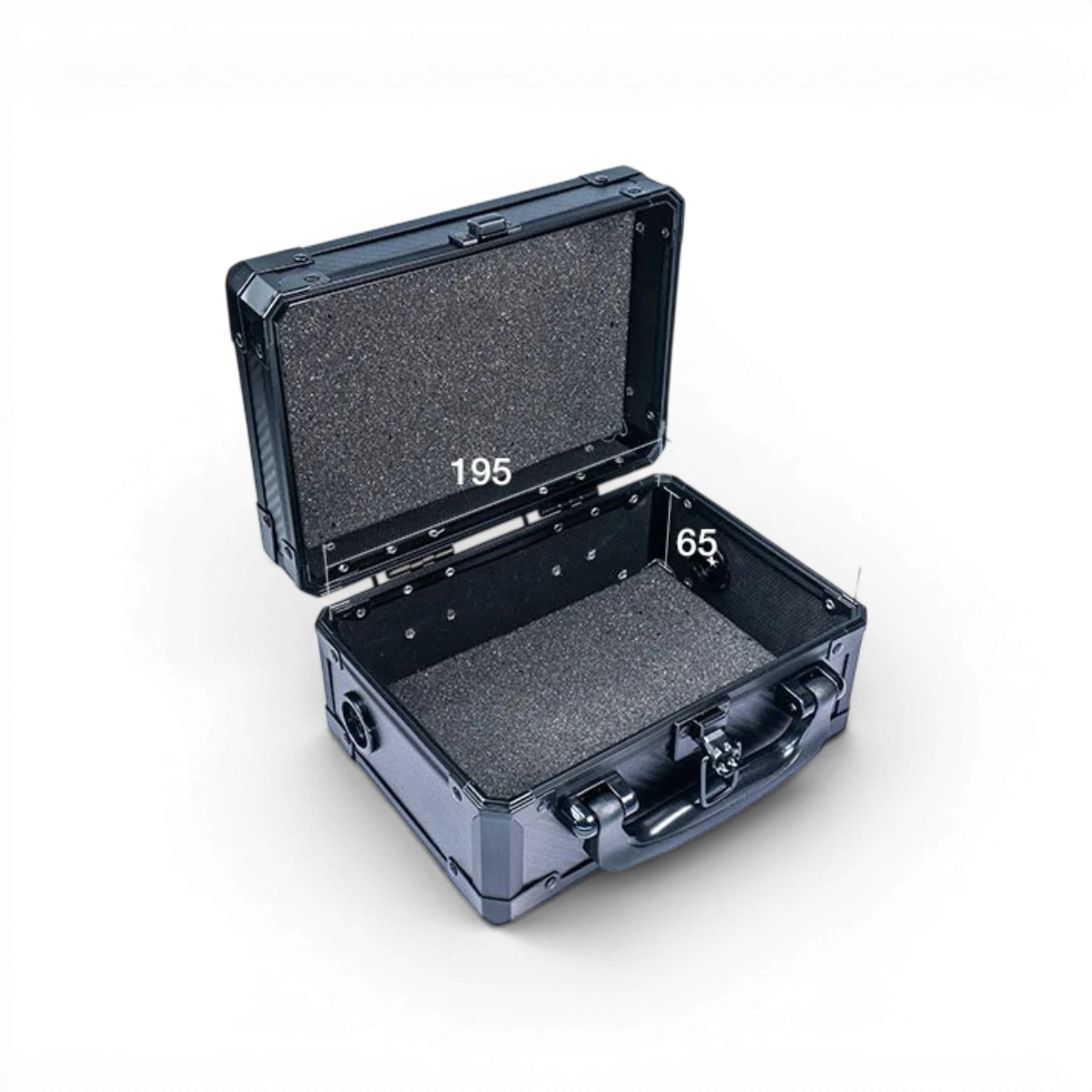Valise de transport Koswork pour Lipo et chargeur, dimensions 210x150x125mm, boîte de rangement portable et sécurisée.