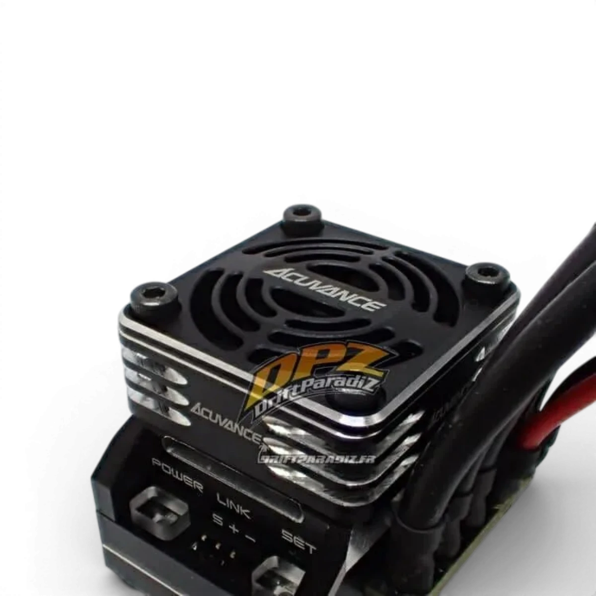 Ventilateur haute vitesse Xarvis Acuvance, électronique, avec pales en rotation pour une circulation d'air efficace.