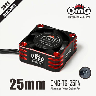 Fan pro ESC 25mm Red/Black - OMG - OMG -TG -25FA/RD