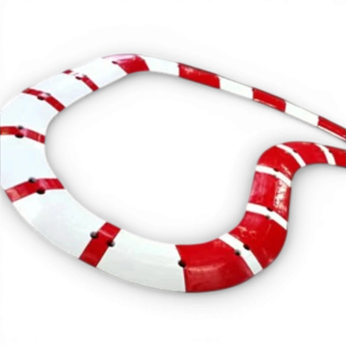 Tetsujin kerbs Curve System – Pièces courbes courtes (5 pcs, rouge) – TT-7208 - DriftParadiZ