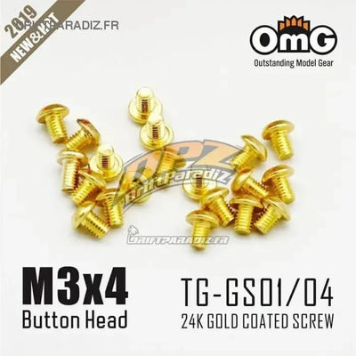 3x4 okrągłe złote śruby - OMG - OMG -TG -GS01/04