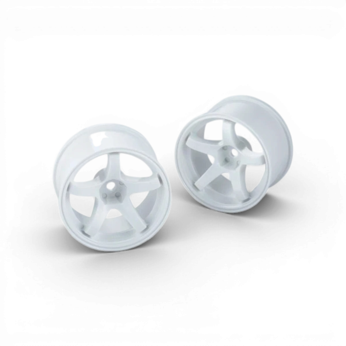 Roues Overdose VALINO GV330 30mm blanche Offset 9, vue de face avec détails de la jante et du design.