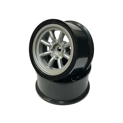 watanabe - FIFTEEN Series – Jantes Drift 15” Petit Diamètre - offset +8 - argentées - Rc Art - artw0108MS