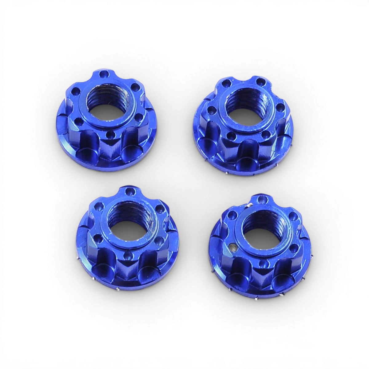 Ecrous de roues flange universels "allégés" - Aluminium Bleu foncé