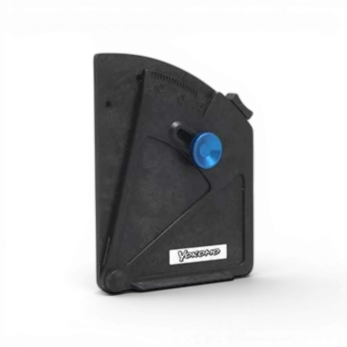 Cale de réglage de carrossage Team Yokomo pour accessoires de modélisme, en plastique noir avec ajustements précis.